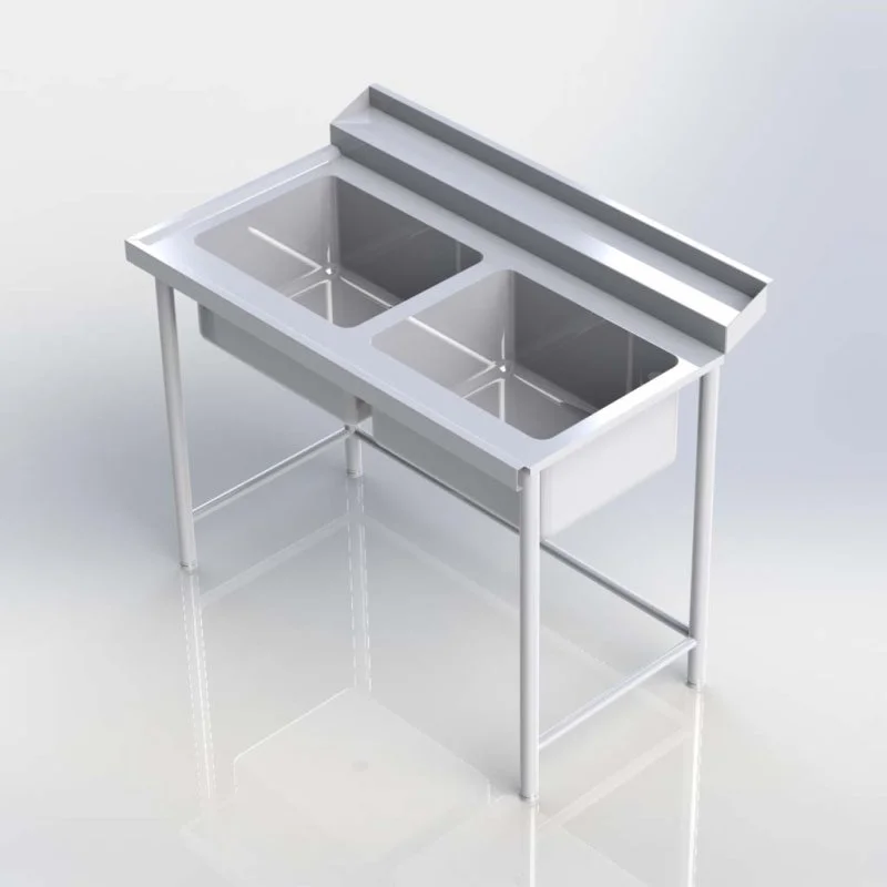 Sheffield Fabrications Pre Rinse Double Bowl Sink SDBPR1207R