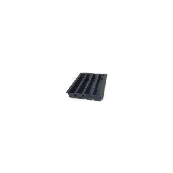 Silikomatt 4 Rectangular log black silicone mould