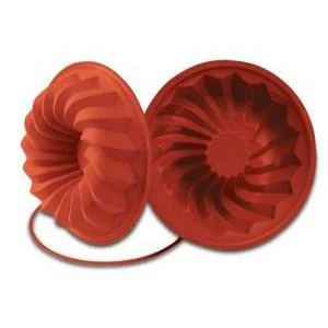 Silikomatt Red uniflex Savarin cake with safe ring