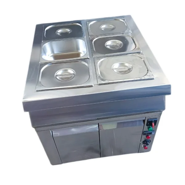 Sheffield Fabrications Bain Marie With Hot Cupboard 6 Half Containers