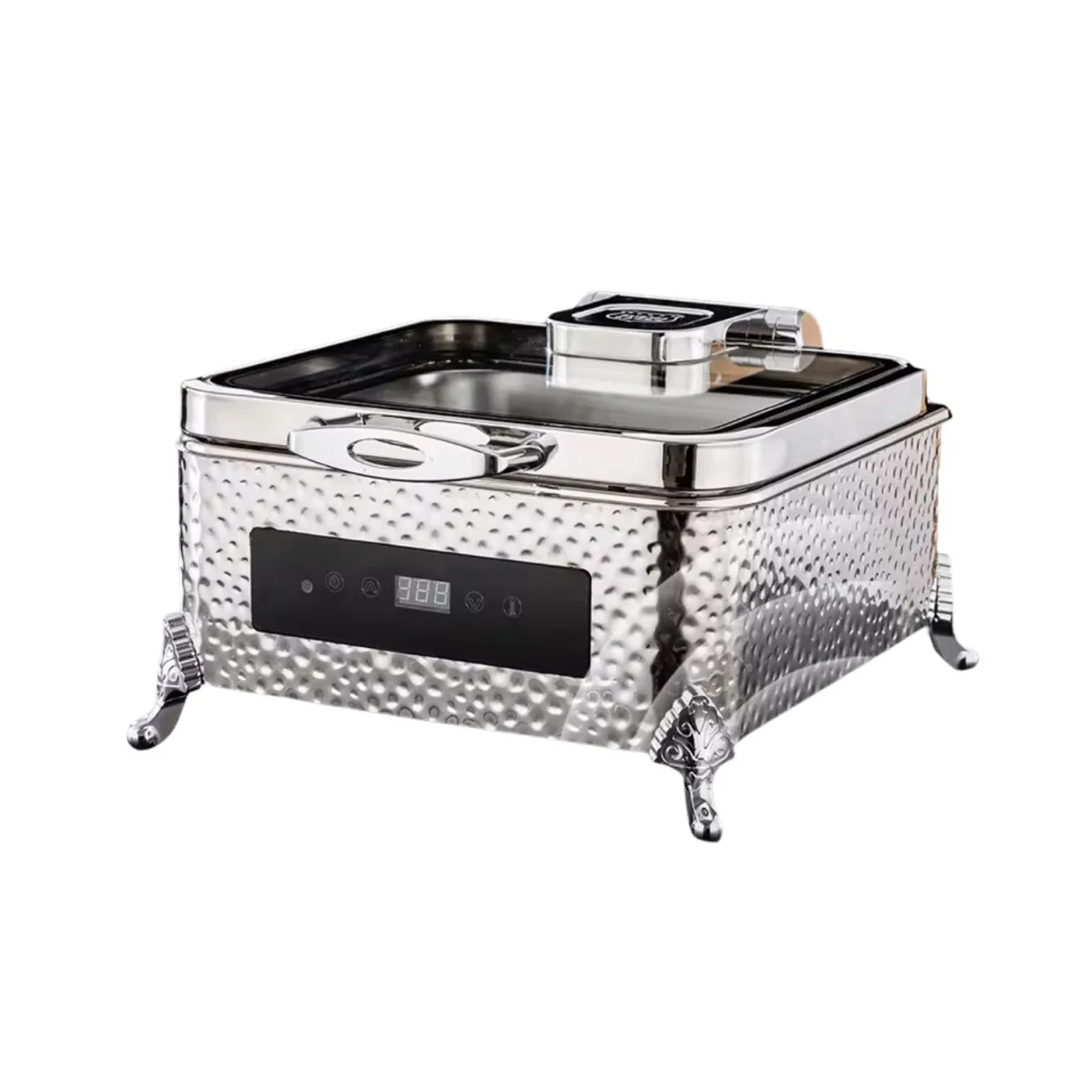 Winners Electric Chafing Dish Hammered Stainless Steel Finish 9 Litres Rectangle - view 2