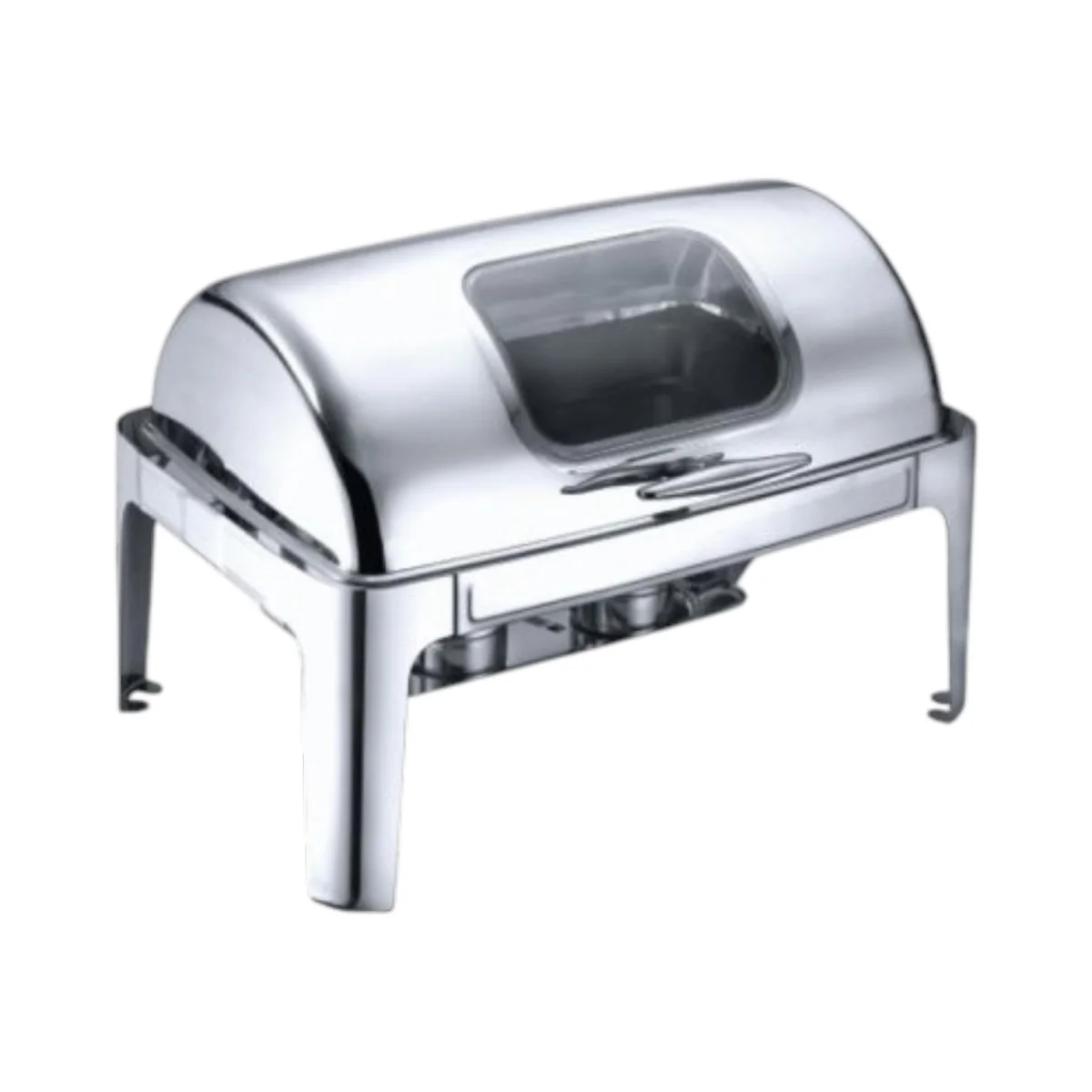 Kitchenware Chafing Dish Roll Top 9 Litres With Glass Lid