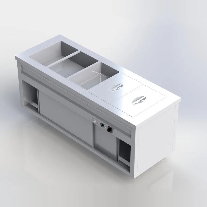 Sheffield Fabrications Bain Marie With Hot Cupboard 5 Containers