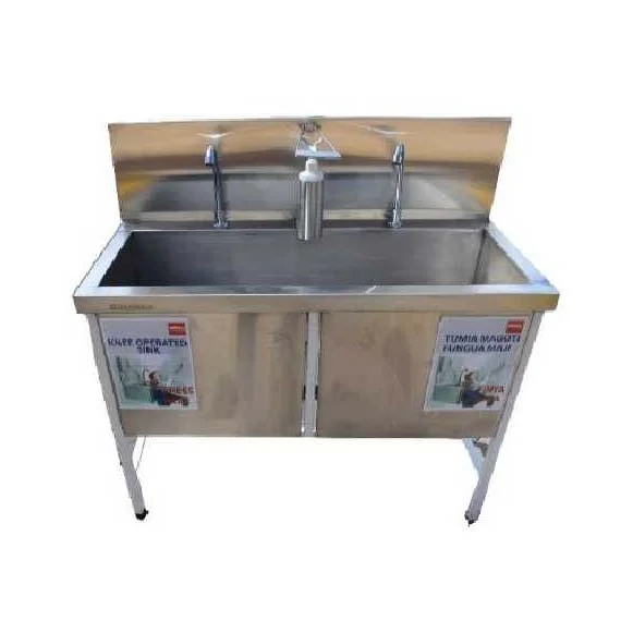 Sheffield Fabrications Stainless Steel Free Standing Double Trough Sink