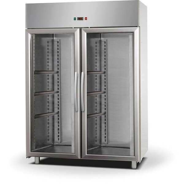 Tecnodom Upright Double Glass Door Chiller Technodom