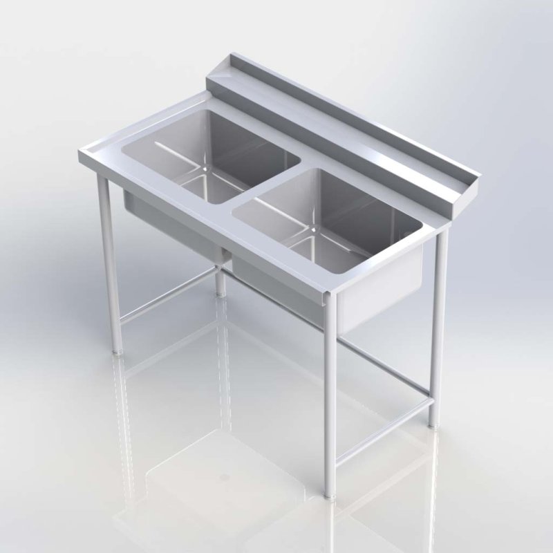 Sheffield Fabrications Pre Rinse Double Bowl Sink SDBPR1507S