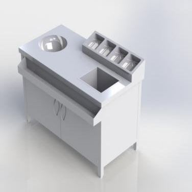 Sheffield Fabrications Cocktail Unit With Cupboard CTU150CB