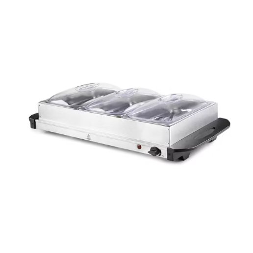 Steelology 3 Compartment Electric Buffet Server 1/3-65mm